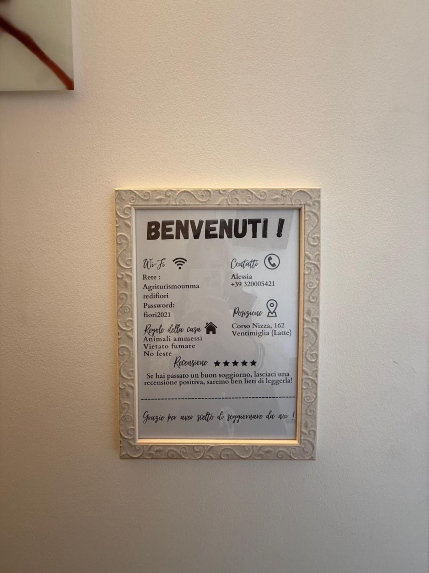 Agriturismo Un Mare Di Fiori Ventimiglia Zewnętrze zdjęcie